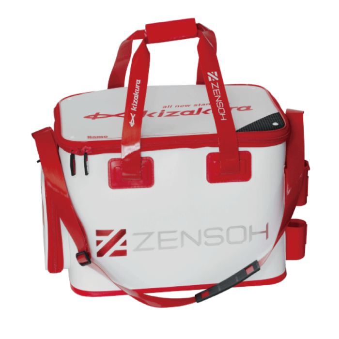 キザクラ 044656 ZENSOH ライブキーパー ホワイト 横幅534×奥行375×高さ350mm バッカン タックルバッグ 鞄 カバン 収納 釣り用品 釣具 kizakura|バイクマン 店