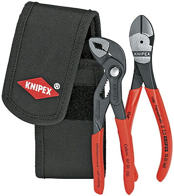 KNIPEX ｸﾆﾍﾟｯｸｽ 002072V02 ﾐﾆｺﾌﾞﾗ + ﾆｯﾊﾟｰｾｯﾄ ポーチ寸法(mm)：W70xH170xD50 質量(g)：390