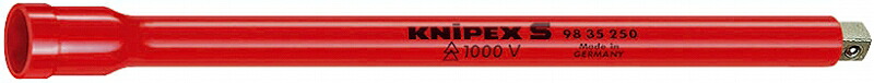 KNIPEX ｸﾆﾍﾟｯｸｽ 9835-250 (3/8SQ)不成立ｴｷｽﾃﾝｼｮﾝﾊﾞｰ 1000V 差込角(SQ)：3/8 全長(粍)：250 質量(g)：294