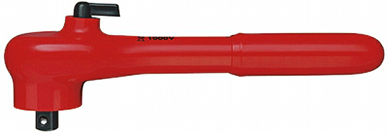 KNIPEX ｸﾆﾍﾟｯｸｽ 9841 (1/2SQ)縁切りﾗﾁｪｯﾄﾊﾝﾄﾞﾙ 1000V 差込角(SQ)：1/2 全長(粍)：265 質量(g)：625