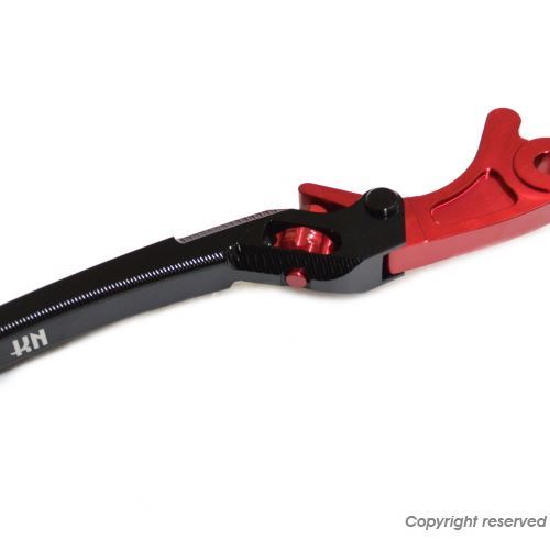 KN企画 KN-BLHC-RDBK2 調整式アルミブレーキレバー レッド/ブラック ハンターカブ/CT125 ブレーキレバー アルミ削り出しレバー