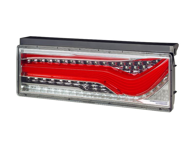 KOITO コイト LEDRCL-24RSK トラック用オールLEDリアコンビネーションランプ 歌舞伎デザイン シーケンシャルターン 右 レッド 24V 1個入 小糸|バイクマン 店