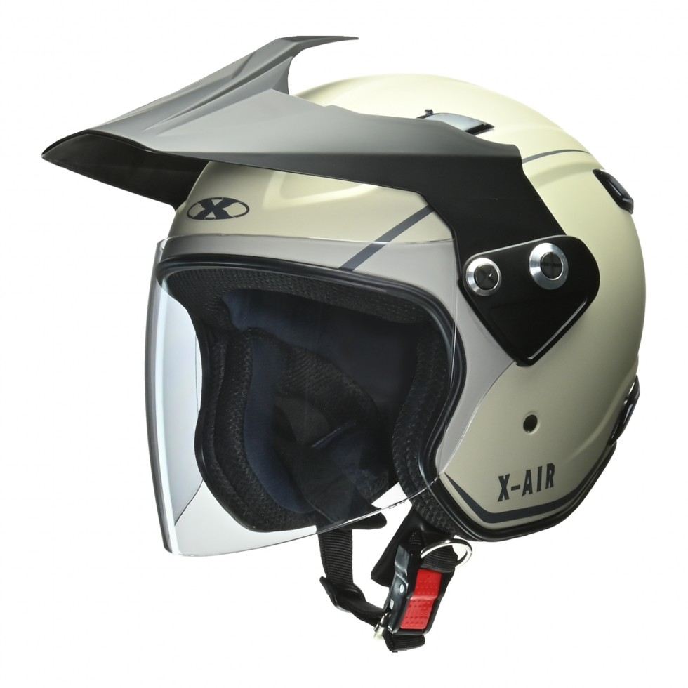 リード工業 X-AIR RAZZO-V ジェット ヘルメット マットデザート シールド付き UVカット バイザー 着脱式内装 スポーツ バイク用 LEAD