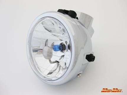 マッドマックス 20-1065C モンキータイプ マルチリフレクターヘッドライト メッキケース 130φ 汎用 ドレスアップ パーツ MADMAX