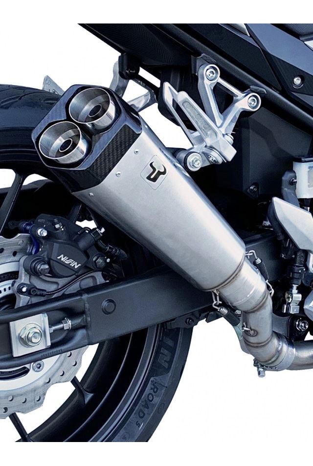 マッドマックス IX-WH6636 IXRACE スリップオンマフラー 375mm マットポリッシュ M9 ヘキサゴン デュアルエンド CB500X 2019