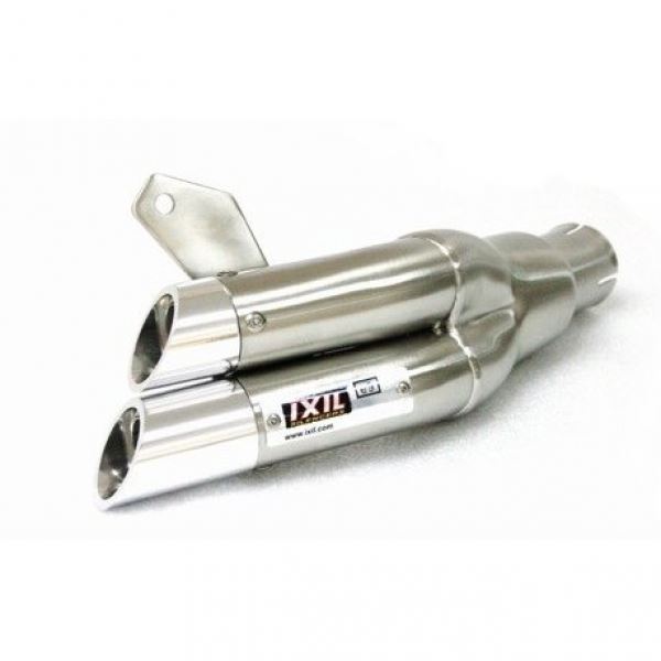 マッドマックス IX-XH6318-V IXIL(イクシル) スリップオンマフラー ステンレス 185mm マットポリッシュ デュアルラウンド 45mm CBR125R 11-12