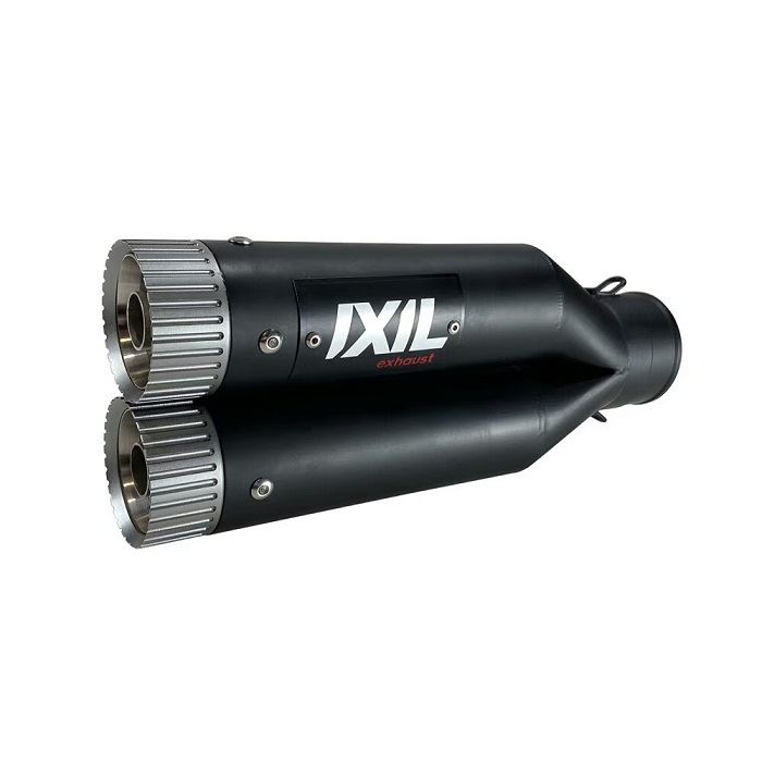 マッドマックス IX-XM3278XN IXIL(イクシル) スリップオンマフラー 289mm ブラックHTペイント L3N デュアルラウンド 60mm デューク790 アドベンチャー 19-20|バイクマン 店