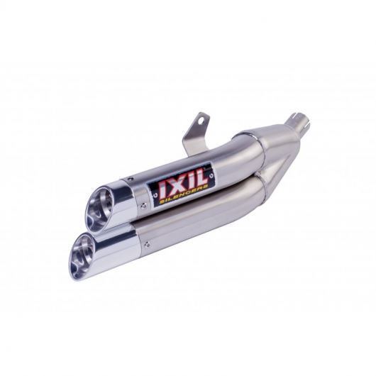 マッドマックス IX-XP4350X IXIL(イクシル) スリップオンマフラー 430mm マットポリッシュ L3X デュアルラウンド 50mm BAJAJ DOMINAR 400