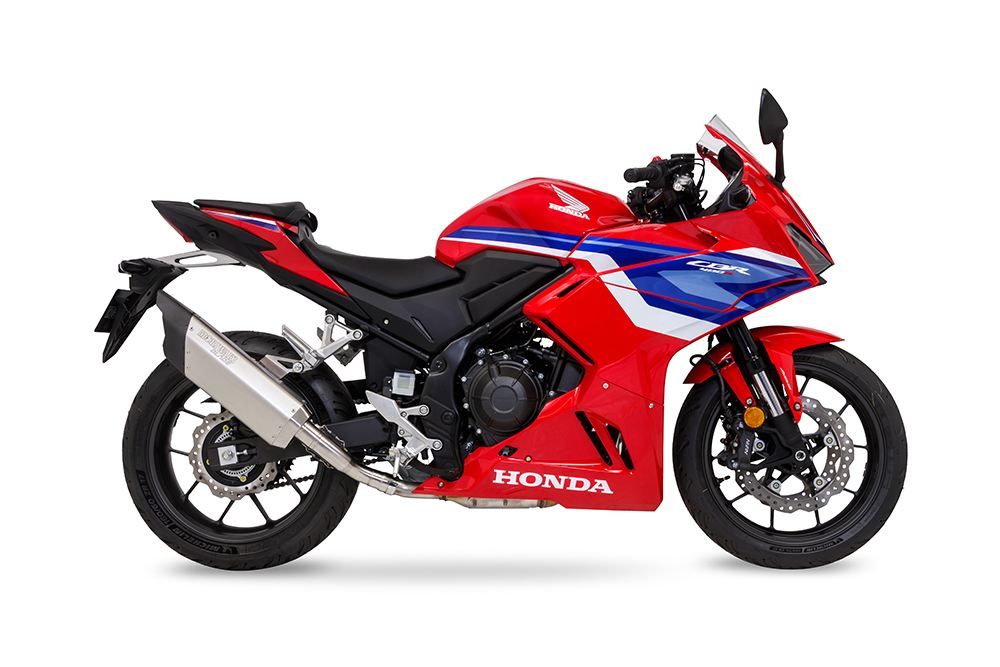 モリワキ 01810-FJ1V7-00 スリップオン エキゾースト ブレード CBR400R 2019-21/22-23/24- WT ホワイトチタン マフラー 白 車検対応