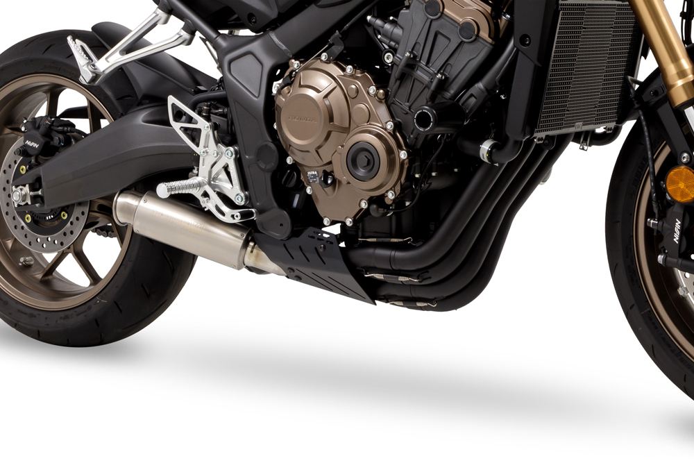 モリワキ 01810-L21Z5-B0 フルエキゾースト クロス ショート ゼロ CBR650R / CB650R '19-22/23/24- ブラック ホワイトチタン マフラー 黒｜バイクマン　店