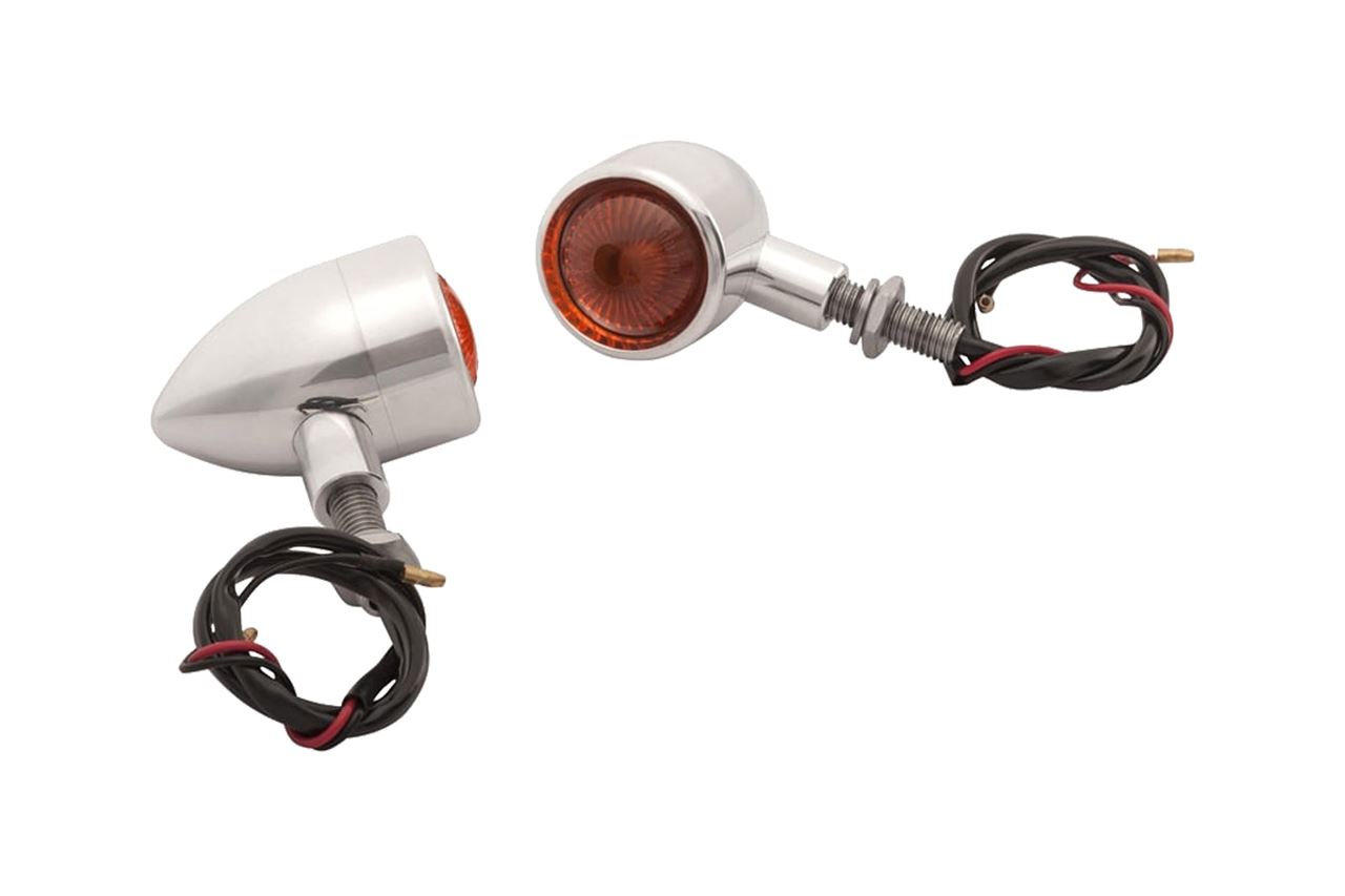 モートーン XNM002W ウインカー アルミビレット ポリッシュ 2個 M10 汎用 バイクパーツ カスタムパーツ 砲弾型ビレットウインカー 11,843円