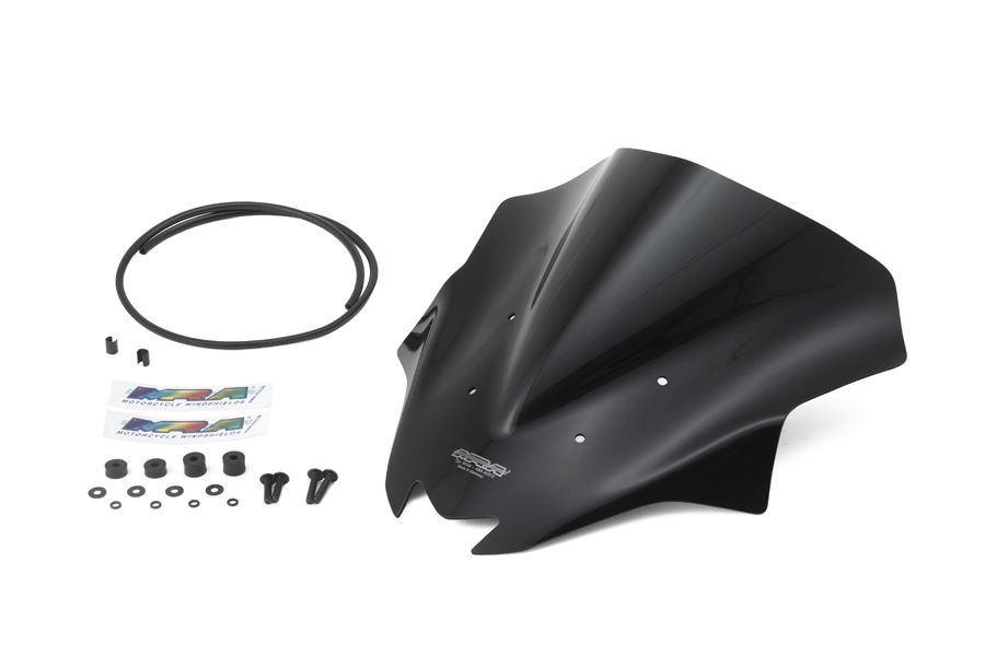 MRA スクリーン レーシング ブラック 幅320&times;長さ300mm Z250 4025066145935 ウインドシールド バイザー 風防 風よけ 外装 プロト｜バイクマン　店 12,816円