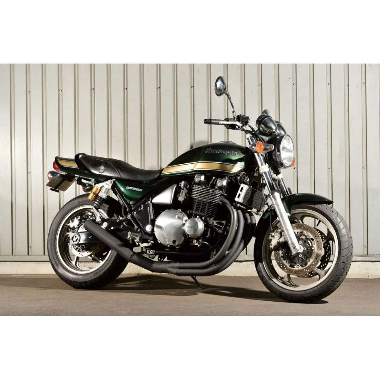 MRS MRS-MUK11-01B ショート管マフラー アップタイプ ブラック ZEPHYR1100/RS バイク