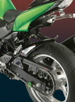 Power Bronze ﾊﾟﾜｰﾌﾞﾛﾝｽﾞ 201-K110-603 HUGGER ﾘｱｲﾝﾅｰﾌｪﾝﾀﾞｰ ﾌﾞﾗｯｸ/ｼﾙﾊﾞｰﾒｯｼｭ Z1000(07-09) Aﾀｲﾌﾟ 201-k110-603