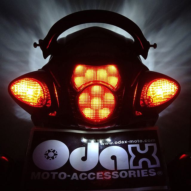ODAX OXS-GSX13BF04-RY-S LEDバックフォグキット ver.2 スモークレンズ GSX1300R ハヤブサ リアウインカー 電装 パーツ オダックス