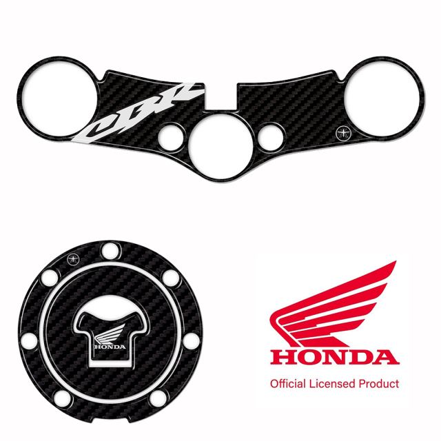 LabelBike LB-HSET109 3Dステッカーセット カーボンプリント CBR600RR トップブリッジ フューエルキャップ シール 外装 保護 ドレスアップ ODAX
