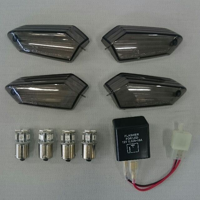 ODAX OXS-ZR0001-S LEDスモークウインカーレンズセット ZRX1200DAEG Z250 Z800 ウィンカー 電装 パーツ オダックス｜バイクマン　店