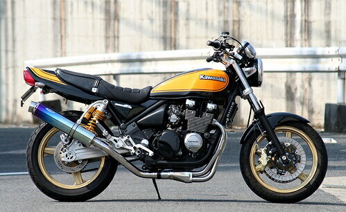 ゼファー400 χ マフラー ARIA チタン タイプC カールエンド 503-SO-001-01 リアライズ ゼファー400 マフラー|バイクマン 店