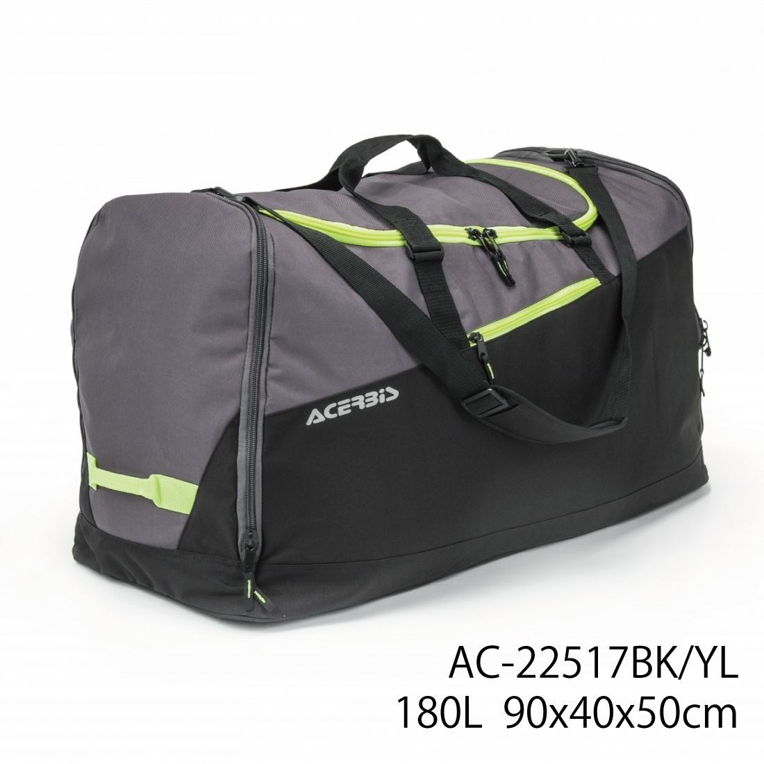 ACERBIS AC-22517BK/YL カーゴ バッグ ブラック/イエロー 容量180L バイク カバン 収納 大きい 大容量