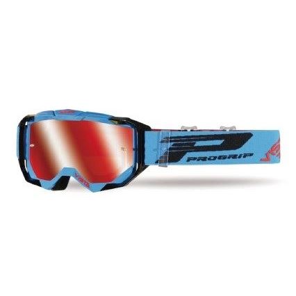 PROGRIP PG3303VM-TQ/BK VISTA LINE ミラーゴーグル ターコイズ/ブラック バイク 紫外線 オフロード