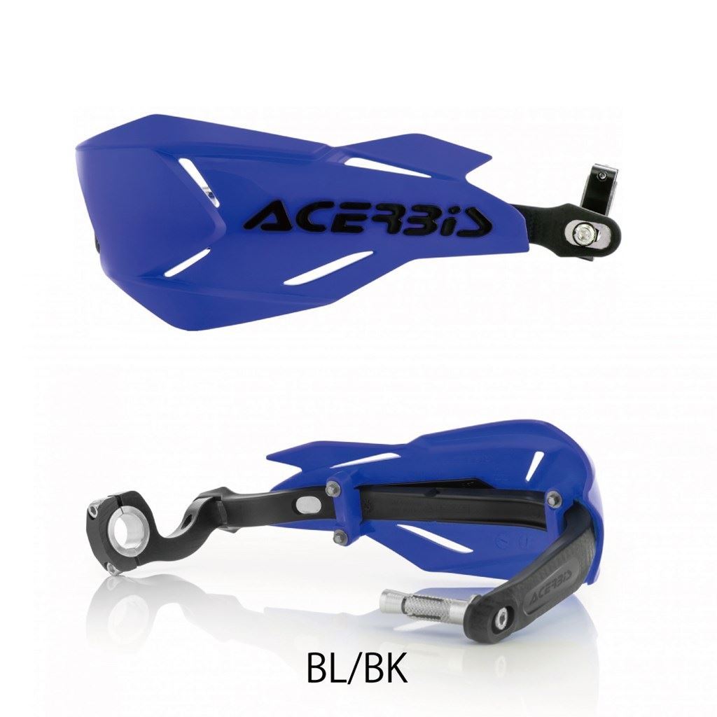 ACERBIS AC-22397BL/BK X-FACTORY ハンドガード ブルー/ブラック 外径22mm/28mm バイク ハンドル 周辺 パーツ