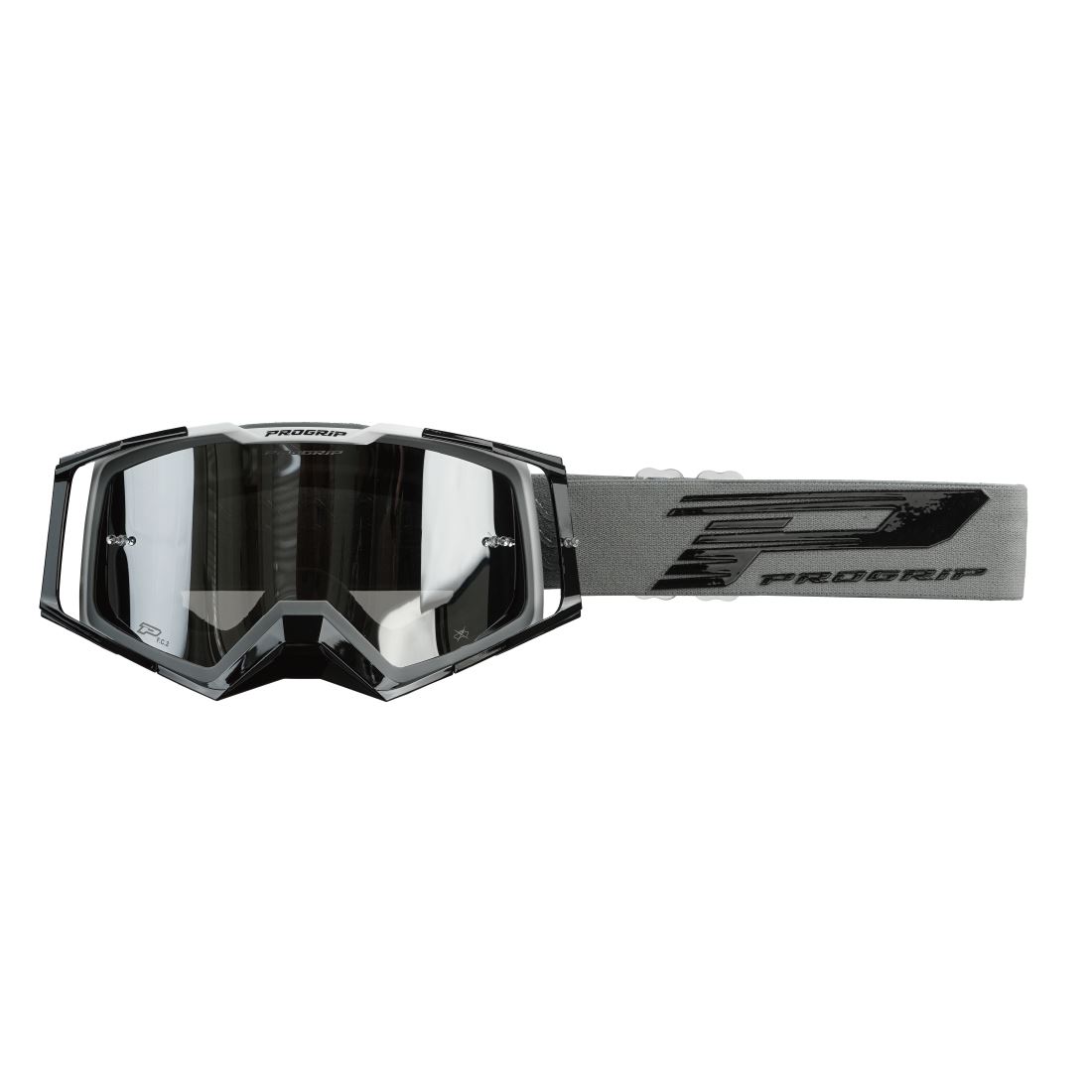 プログリップ(PROGRIP) PG3309FL-381 MXミラーゴーグル グレー/ブラック/ホワイト レース オフロード モトクロス ラフ&ロード