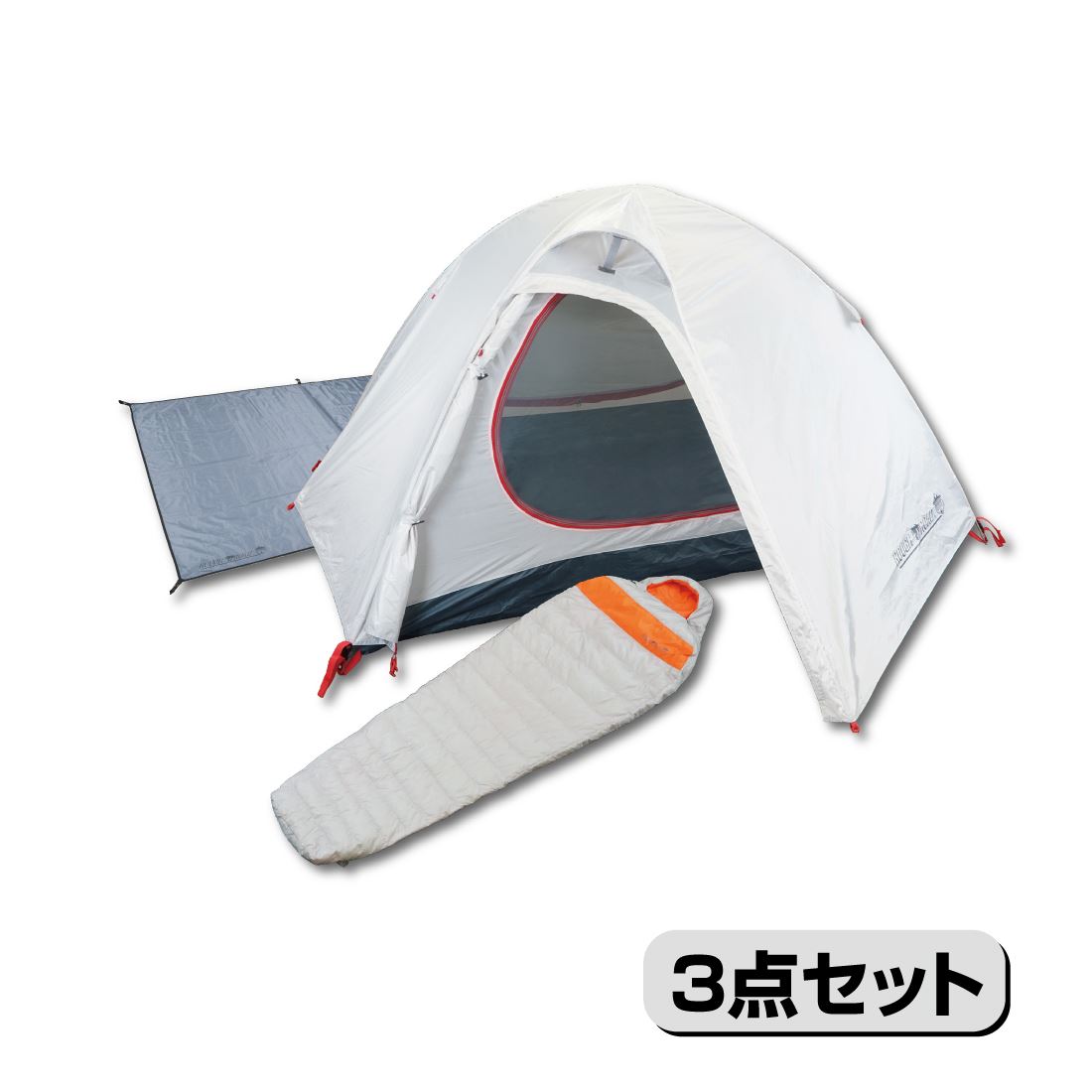 ラフ&ロード RR5954CS4 MOTTOラフロキャンプ3点セット Ver.2 クールグレー 310×220×110cm テント シュラフ 寝袋 グランドシート アウトドア|バイクマン 店