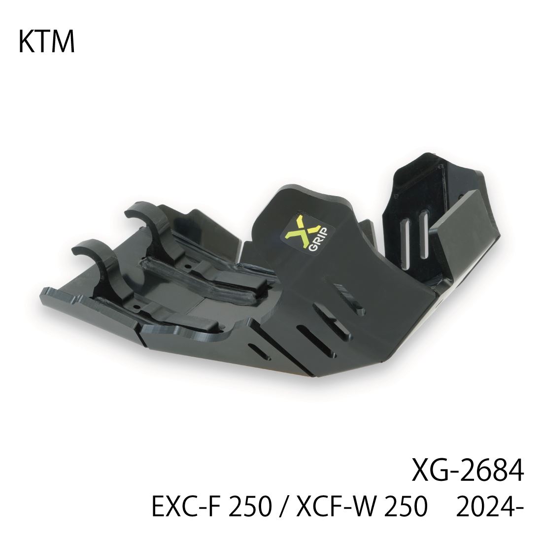 X-GRIP XG-2684-001 アンダーガード ブラック EXC-F250-350 XCF-W250-350 エンジン カバー 保護 パーツ ラフ&ロード