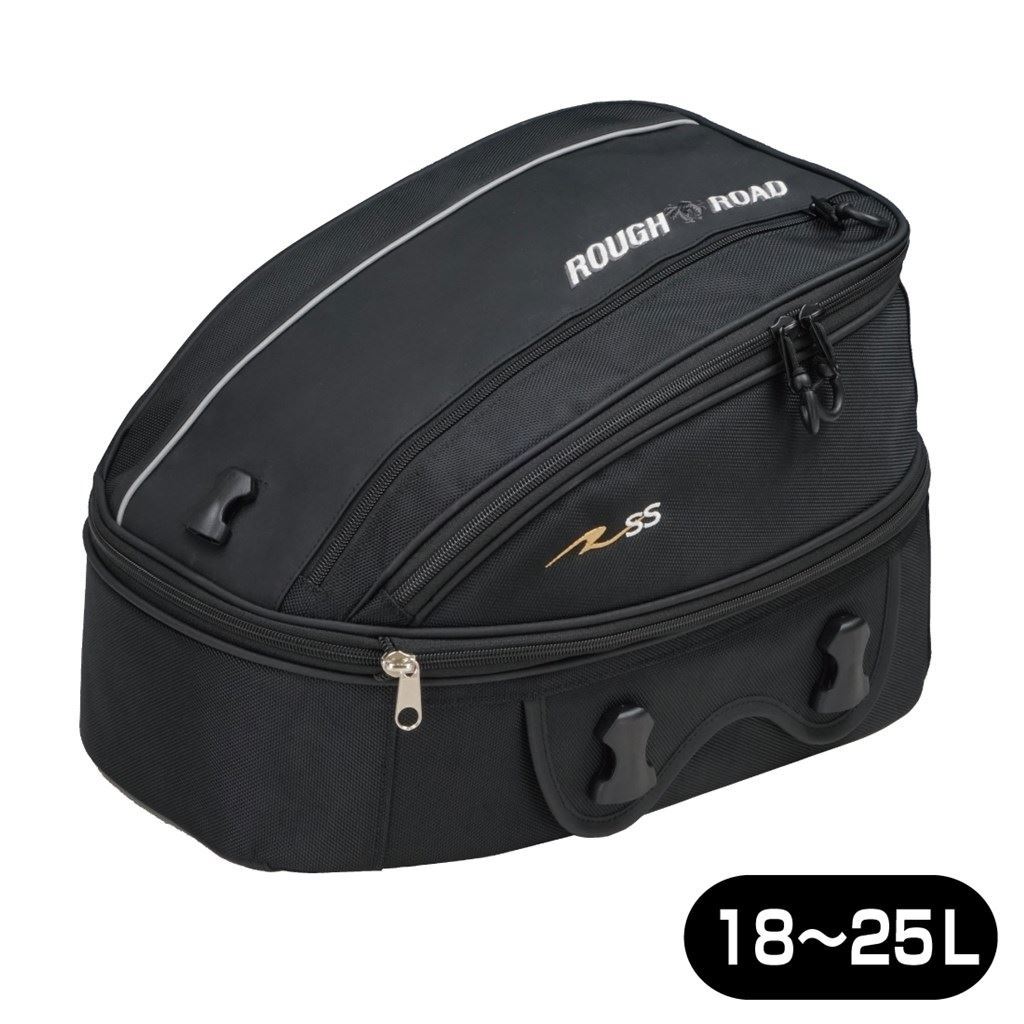 ラフ&ロード RR9039BK クルージングシートバッグ25BF ブラック 18～25L バイク カバン 収納 大容量｜バイクマン　店