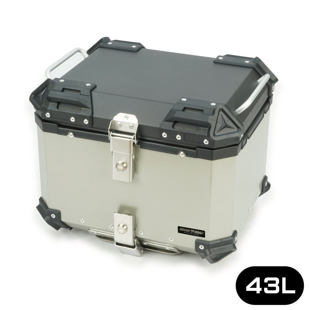 RALLY RY89003SV ラリー890 アルミトップケース シルバー 43L 汎用 バイク カバン 収納 大容量