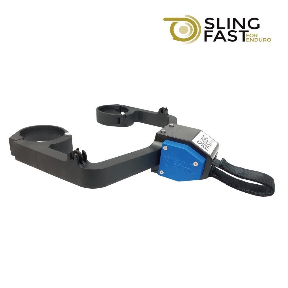 SLING FAST SF0001BK/BL オートリールスタックロープ ブラック/ブルー ロープ長130cm 汎用 バイク レース 巻き取り式 牽引
