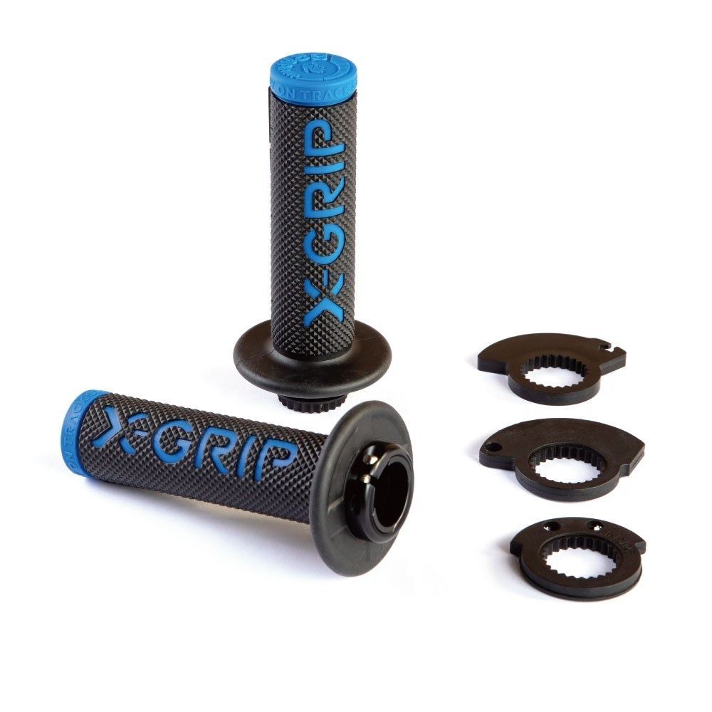 X-GRIP XG-2098 BRAAAAPGrips ロックグリップ ブルー EXC/SX FC/TC FE/TE等 バイク