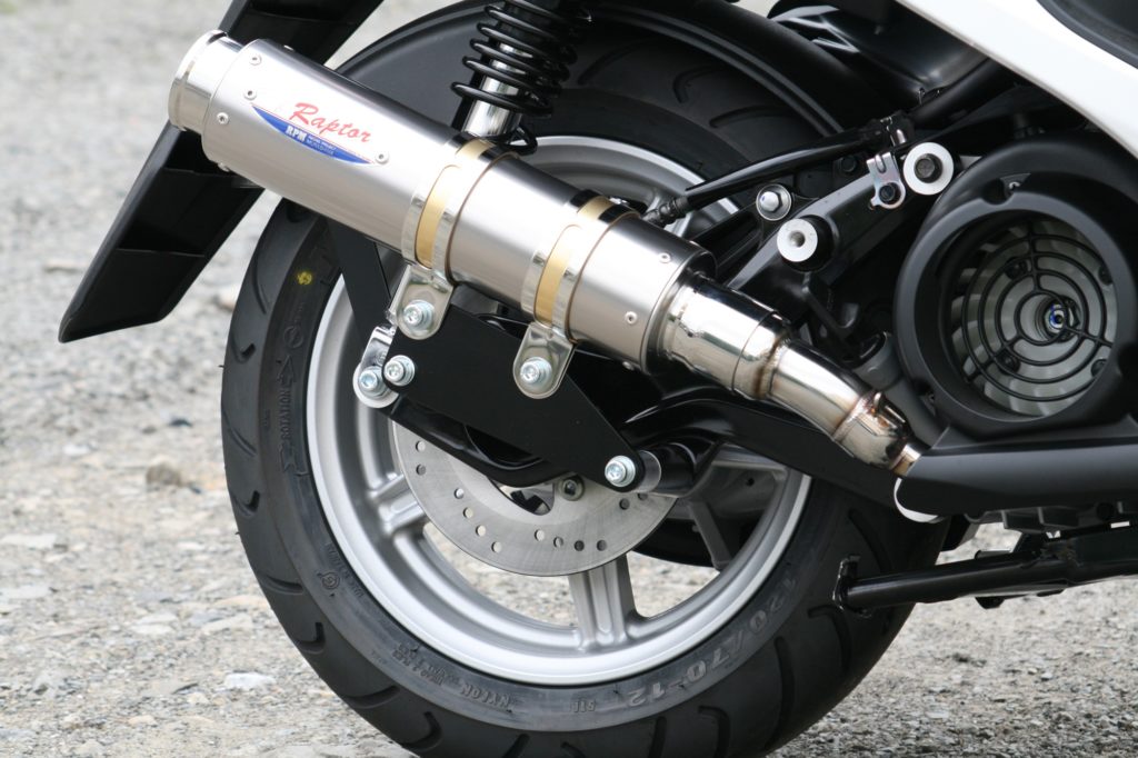 RPM 6051Y マフラー 80D-RAPTOR フルエキゾースト チタン φ80×300 シグナスX125 バイク オートバイ 二輪車 サイレンサー 政府認証品 公道走行可