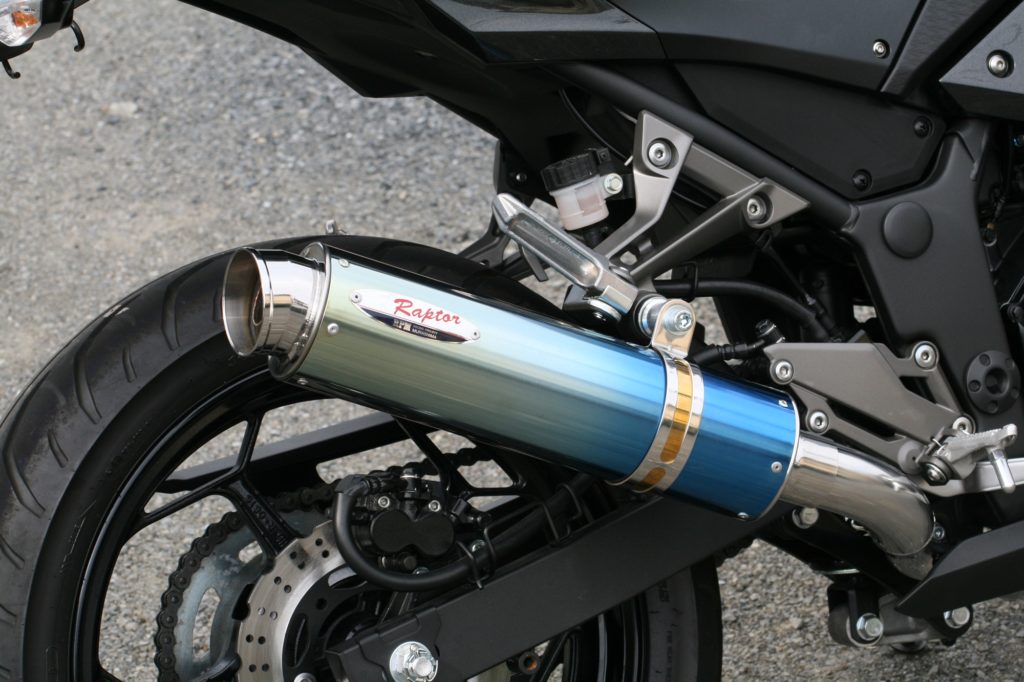 RPM 6509Y マフラー 80D-RAPTOR フルエキゾースト チタン φ100×370 Ninja250 ニンジャ250 Z250 バイク オートバイ サイレンサー 政府認証品 公道走行可