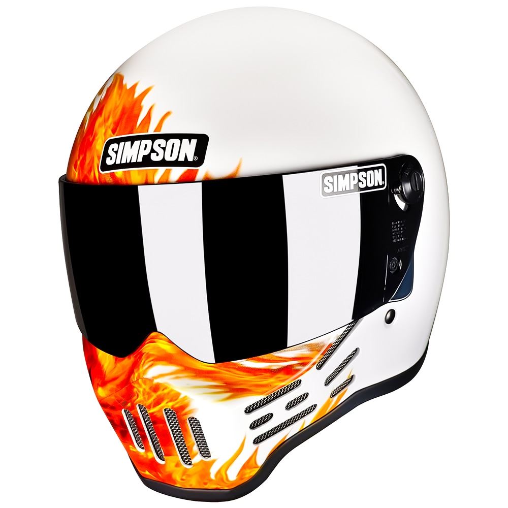 シンプソン M30 フレアホワイト フルフェイス ヘルメット バイク SIMPSON