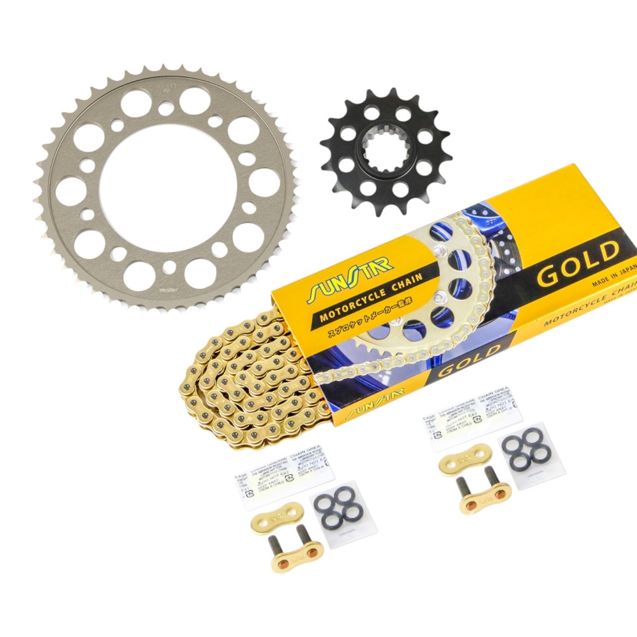 サンスター KS42713 スプロケット&チェーンキット ゴールド 525 フロント16T リア42T CBF600N/S 08-13年 3点セット SUNSTARチェーン スプロケ｜バイクマン　店 27,027円