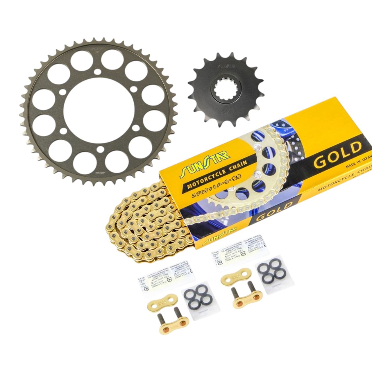 サンスター KS51213 スプロケット&チェーンキット ゴールド 530 フロント16T リア48T YZF-R6(530コンバート) 03-05年 3点セット SUNSTARチェーン スプロケ