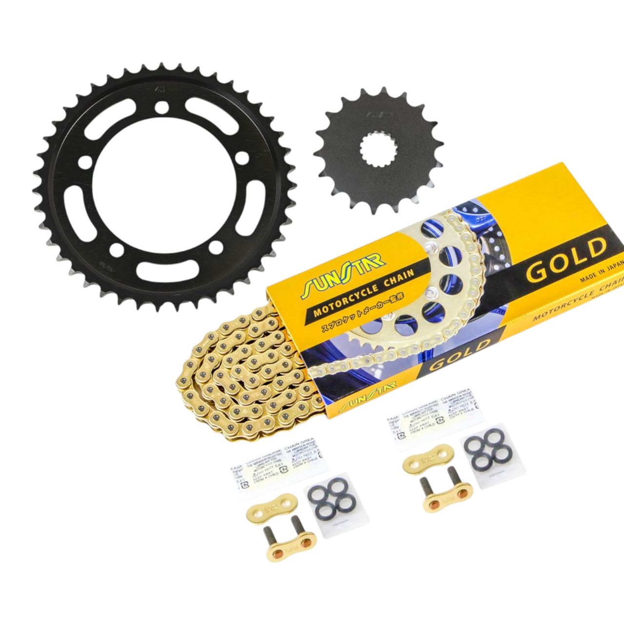サンスター KS51417 スプロケット&チェーンキット ゴールド 530 フロント18T リア43T B-KING 08-12年 3点セット SUNSTARチェーン スプロケ