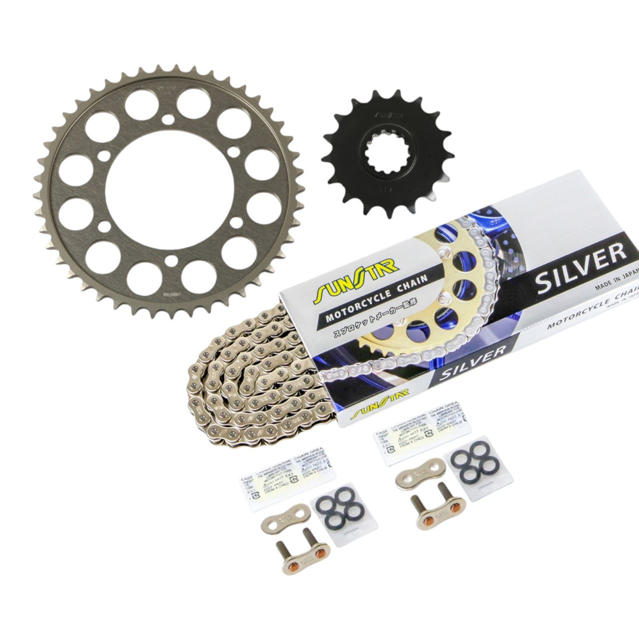 サンスター KS56512 スプロケット&チェーンキット シルバー 530 フロント17T リア45T YZF-R1 06-08年 3点セット SUNSTARチェーン スプロケ|バイクマン 店