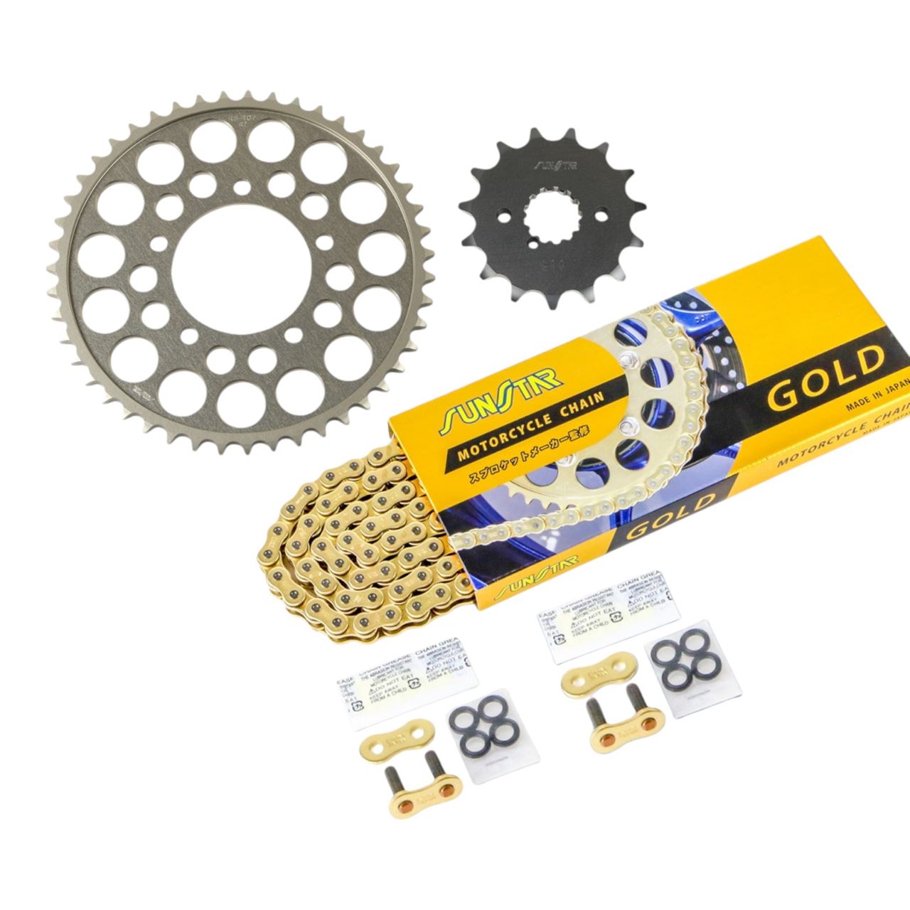サンスター KS57313 スプロケット&チェーンキット ゴールド 530 フロント15T リア47T GSX600F 98-03年 3点セット SUNSTARチェーン スプロケ｜バイクマン　店