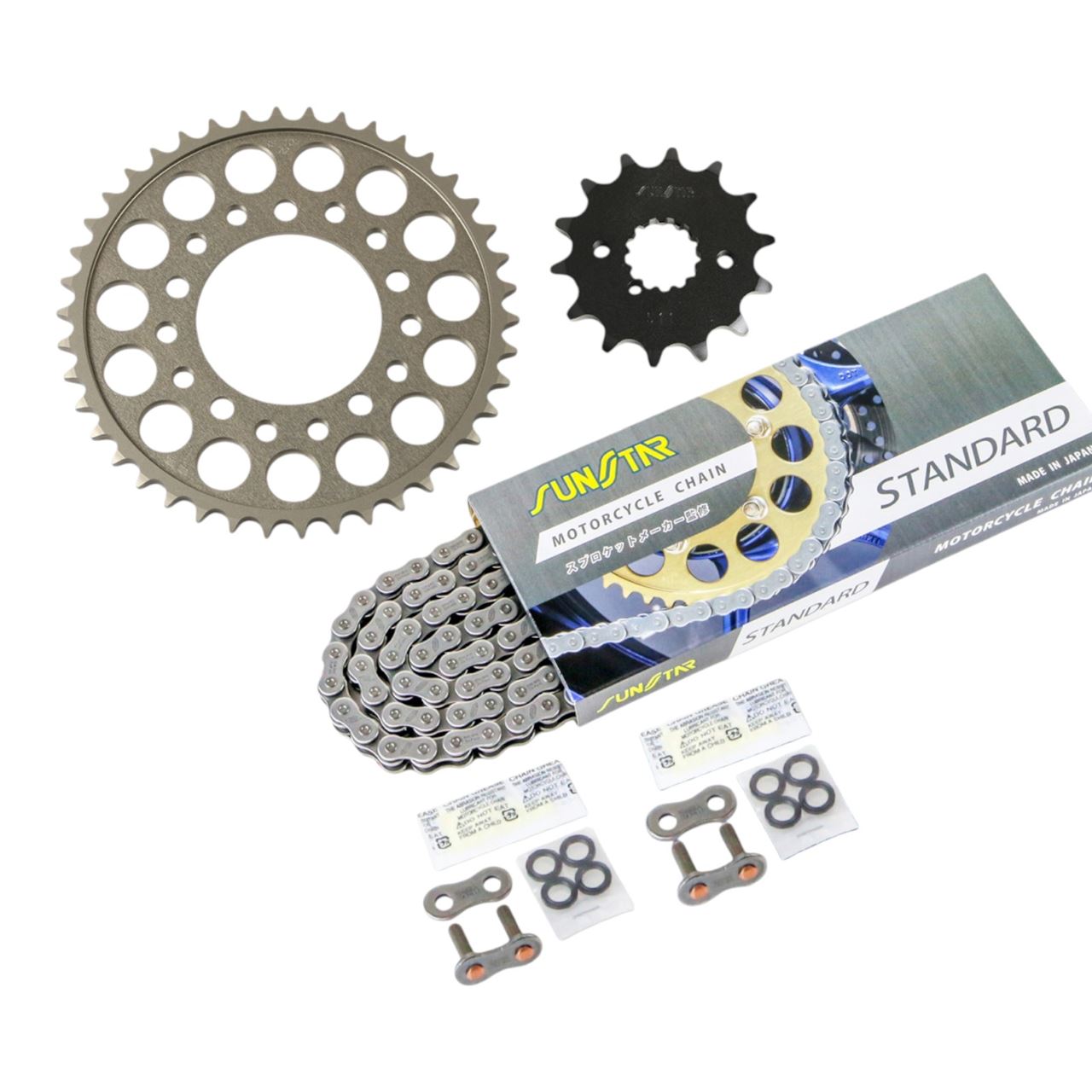 サンスター KS57911 スプロケット&チェーンキット シルバー 530 フロント14T リア42T GSX-R750/R 86-87年 3点セット SUNSTARチェーン スプロケ