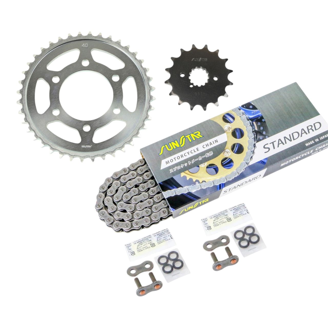サンスター KS5A715 スプロケット&チェーンキット シルバー 530 フロント16T リア40T Z400FX 81-83年/Z400GP 82-83年 3点セット SUNSTARチェーン スプロケ｜バイクマン　店