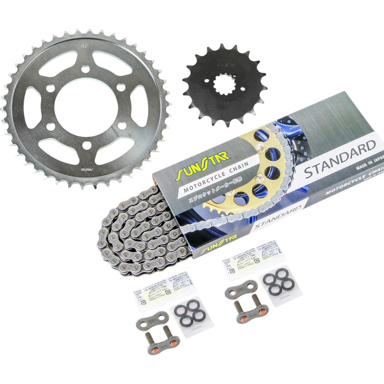 サンスター KS5F815 スプロケット&チェーンキット シルバー 530 フロント18T リア42T Z1-R(D2/D3)(530コンバート)/Z1000MK.2(A3/A4) 530コンバート 3点セット|バイクマン 店