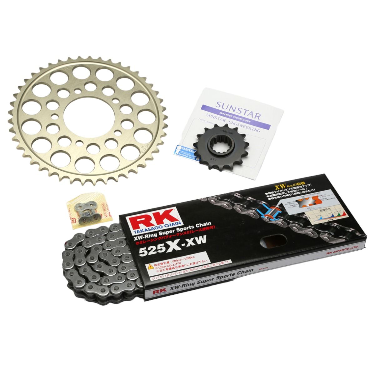 サンスター KR4A501 スプロケット&チェーンキット スチール 525 フロント16T リア47T 3点セット Triumph STREET TRIPLE/R/RE 07-14年 ストリートトリプル
