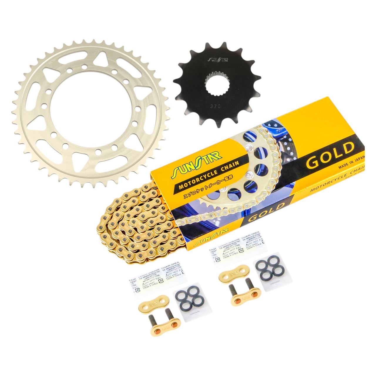 サンスター KS30303 スプロケット&チェーンキット ゴールド 520 フロント15T リア45T 3点セット XJR400/R/R2/S 93年-08年 SUNSTARチェーン スプロケ チェーン