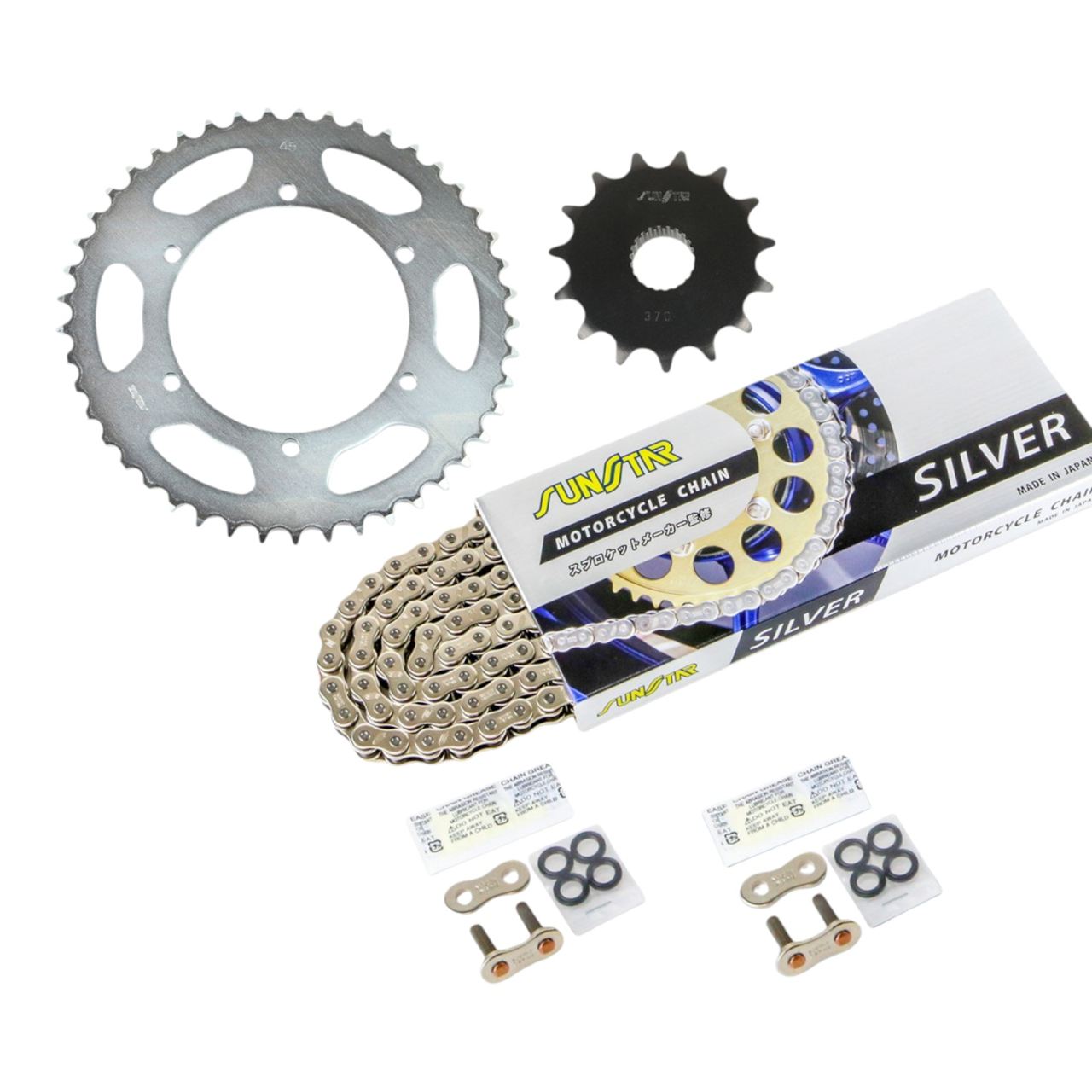 サンスター KS30306 スプロケット&チェーンキット シルバー 520 フロント15T リア45T 3点セット XJR400/R/R2/S 93年-08年 SUNSTARチェーン スプロケ チェーン｜バイクマン　店