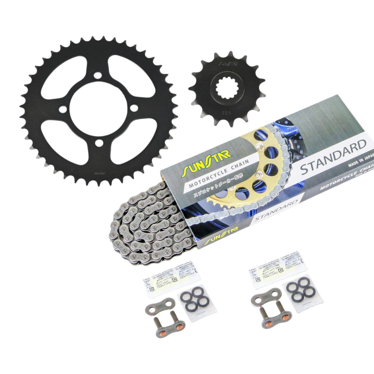 サンスター KS32105 スプロケット&チェーンキット スタンダード 520 フロント15T リア43T 3点セット ST250/E type グラストラッカー ビックボーイ|バイクマン 店
