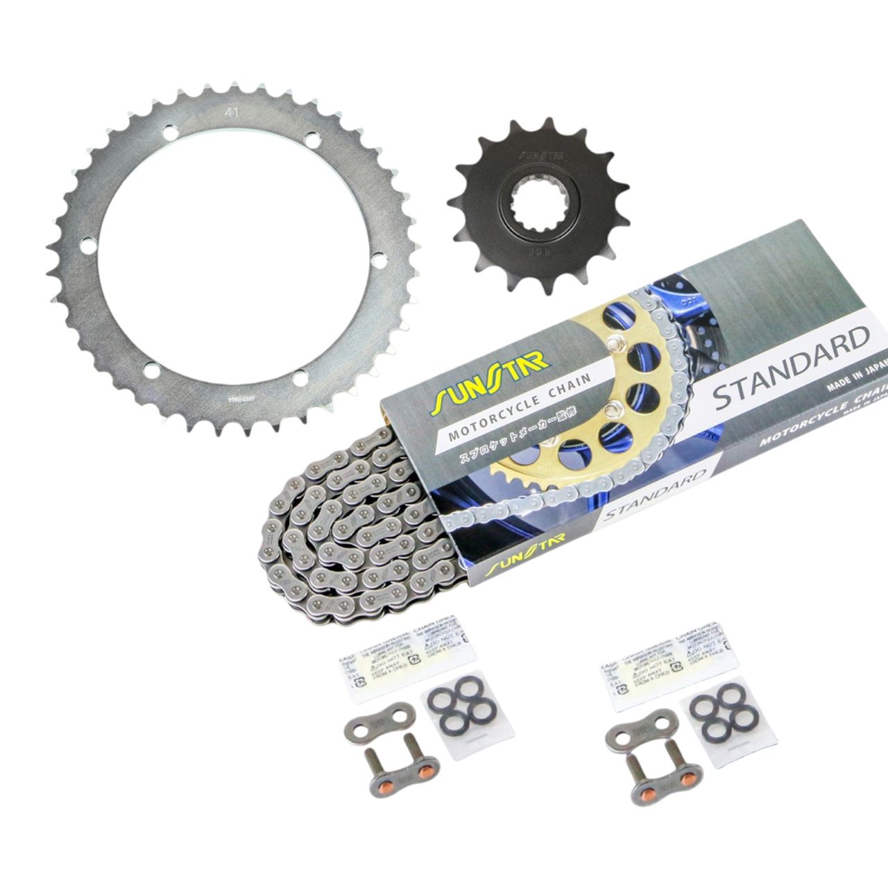 サンスター KS32405 スプロケット&チェーンキット スタンダード 520 フロント15T リア41T 3点セット SR400 88年-21年 SUNSTARチェーン スプロケ チェーン