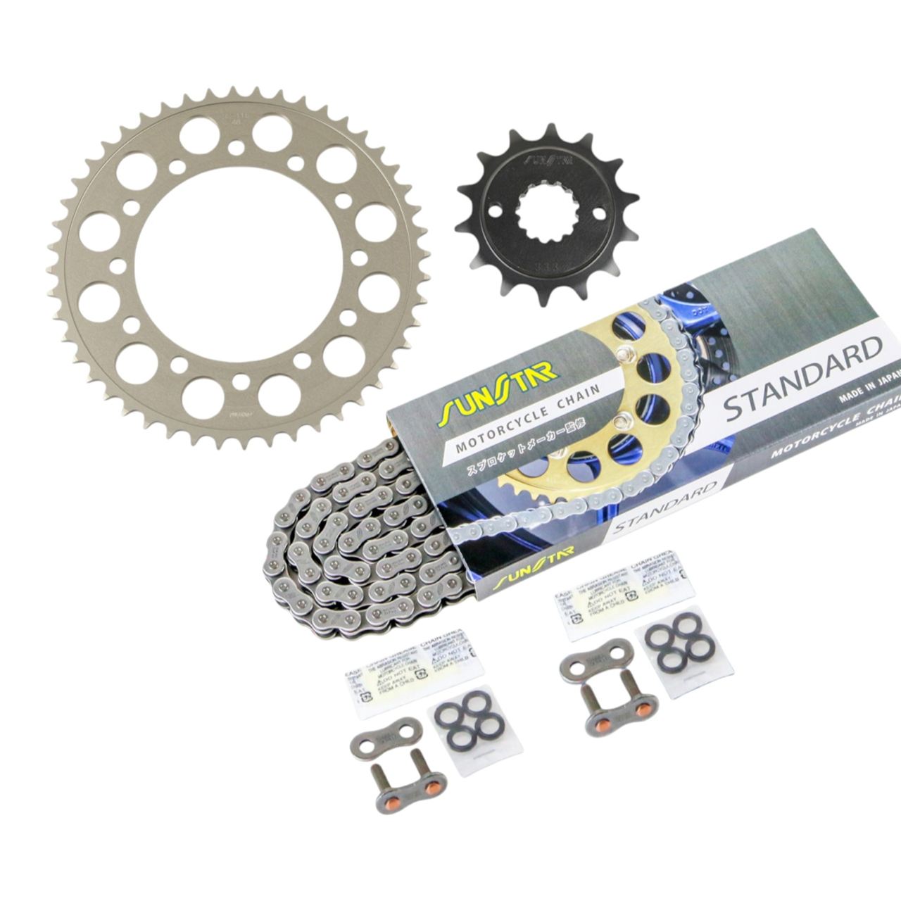 サンスター KS3A901 スプロケット&チェーンキット スタンダード 520 フロント14T リア48T 3点セット GSX250FX 02年-05年 BALIUS2 97年-07年 バリオス 銀