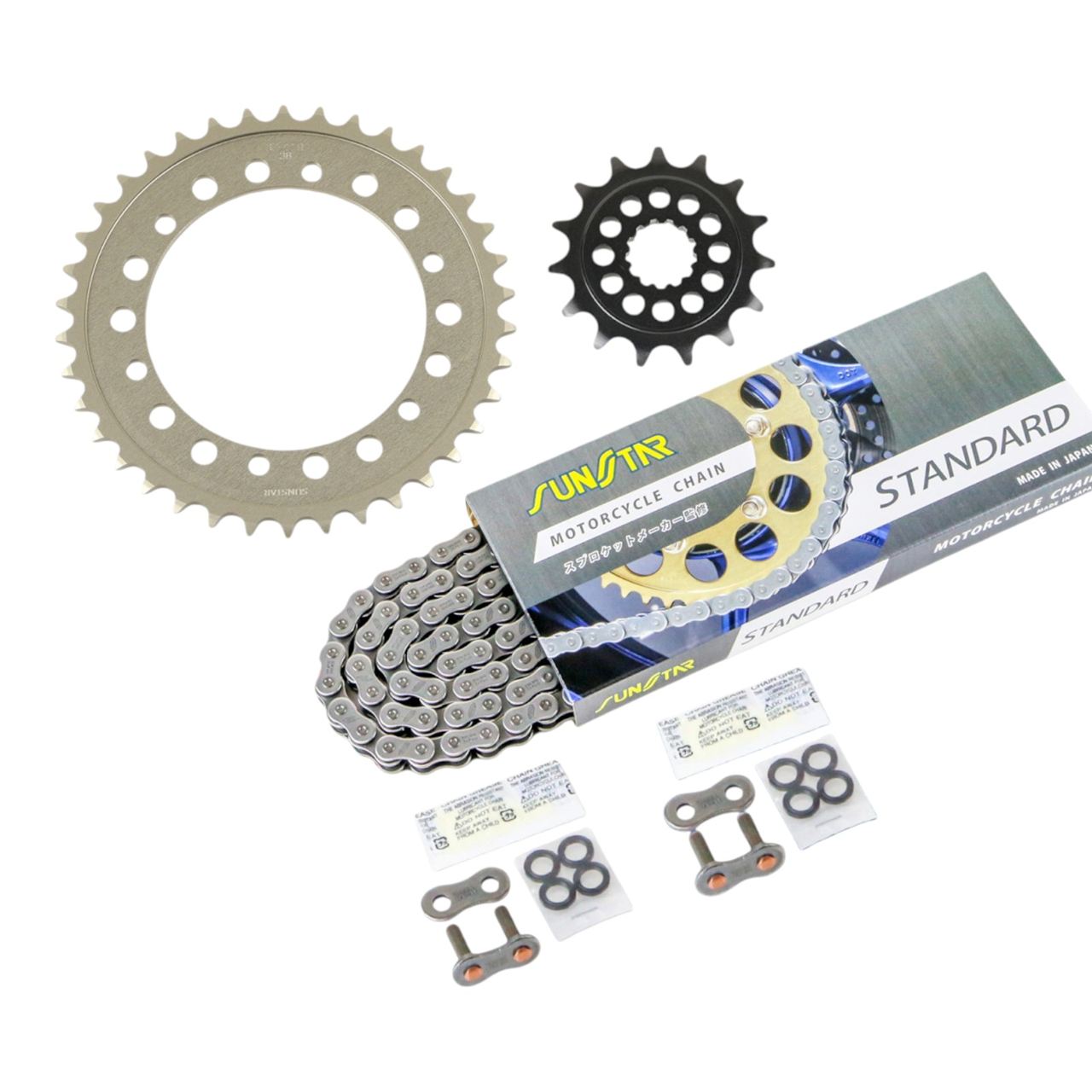 サンスター KS3B901 スプロケット&チェーンキット スタンダード 520 フロント15T リア38T 3点セット W650 99年-03年 SUNSTARチェーン スプロケ チェーン|バイクマン 店